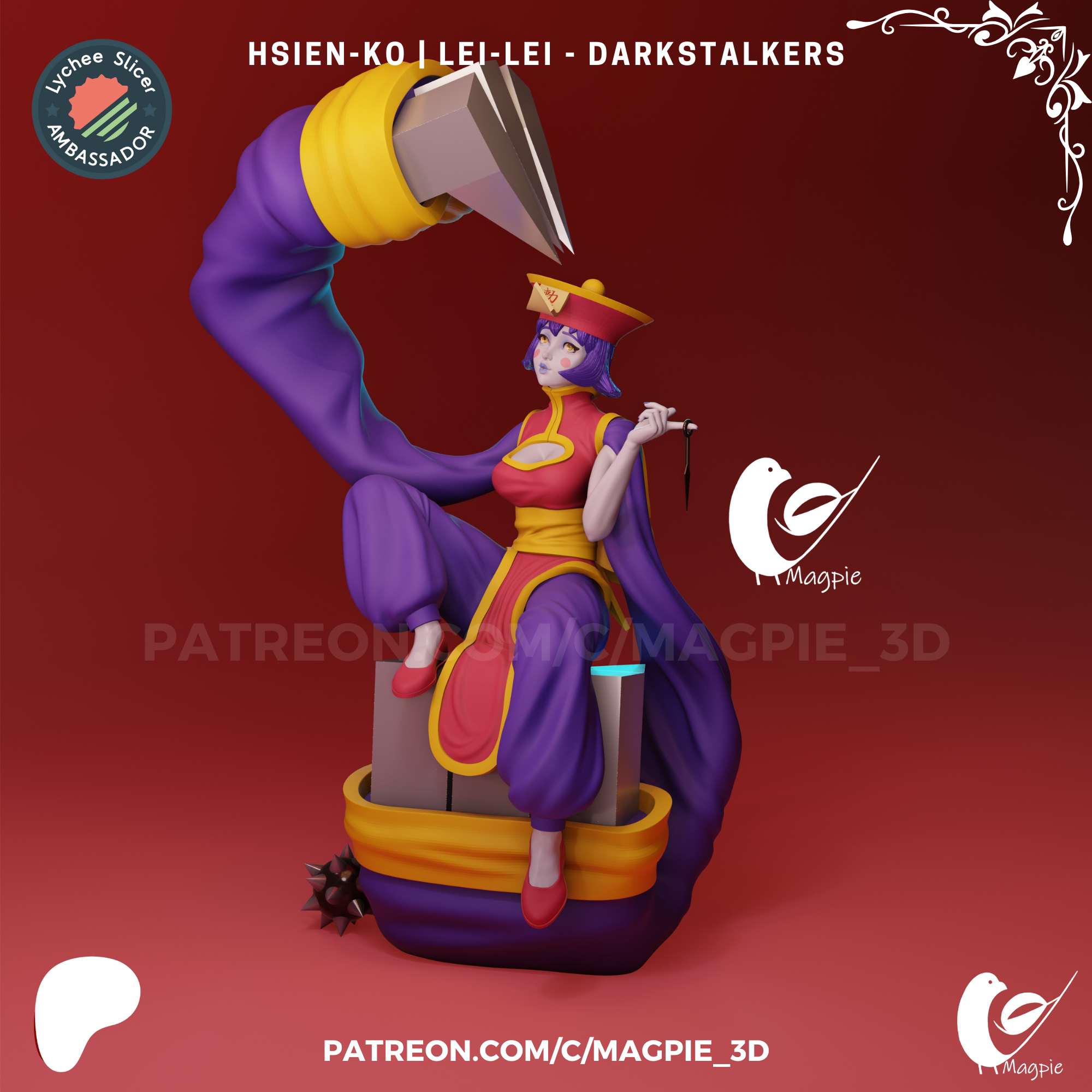 Hsien-Ko - Lei-Lei - Darkstalkers MagPie_3d 02